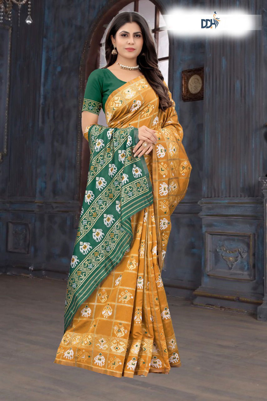 Dhruvi Bandhani Patola Designer Sarees Catalog